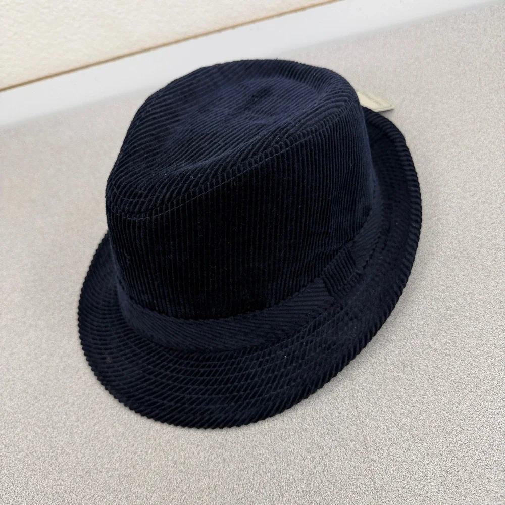 San Diego Hat Company Fedora Mens One Size Navy Blue Corduroy Trilby Hat